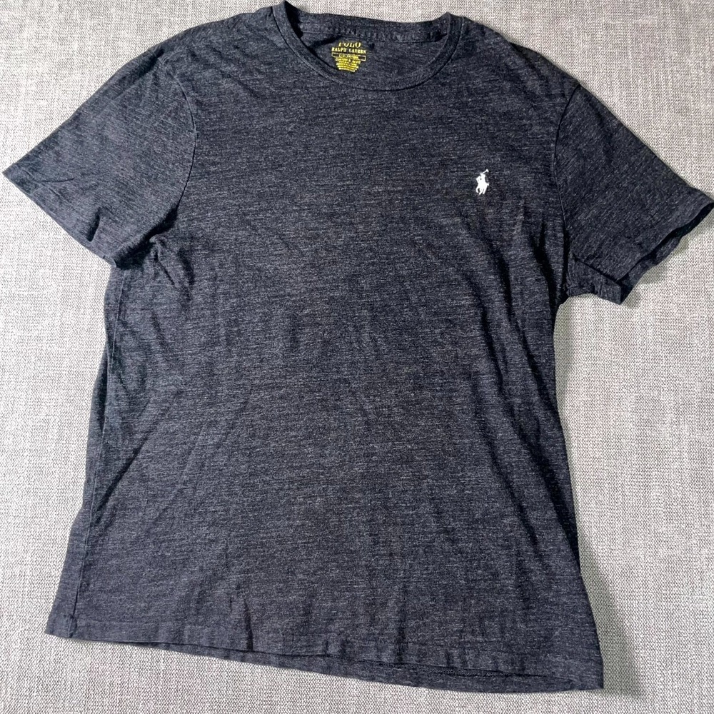 Polo Ralph Lauren‎ Slim Fit T Shirt Mens Large Heather Gray Pony Logo Crew Neck
